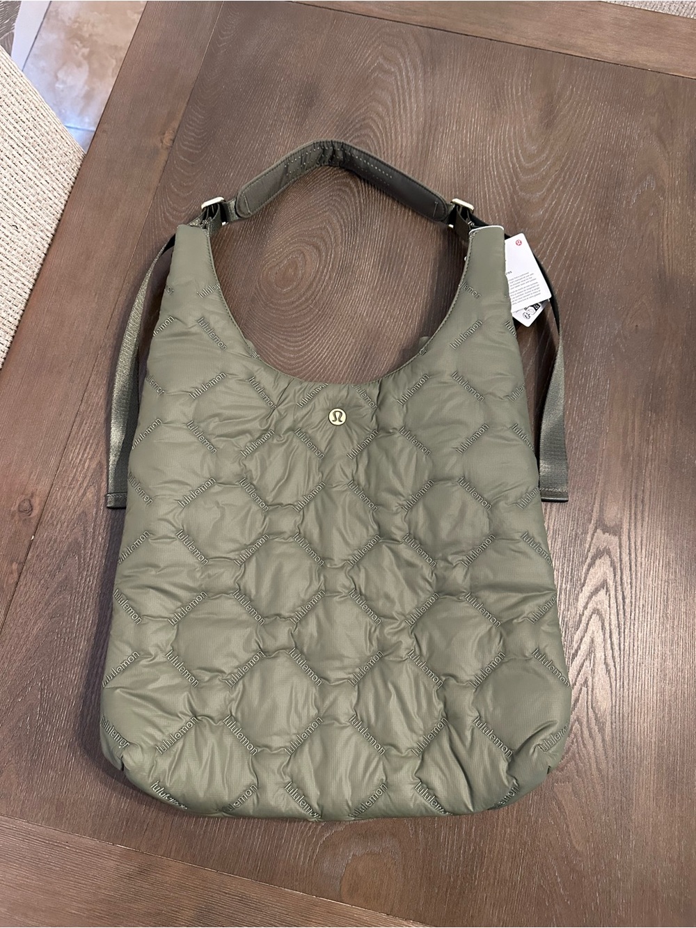 Lululemon Quilty Pleasures Large Tote Shoulder‎ Bag 14 L Bay Leaf Olive Green